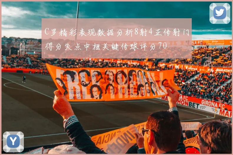C罗精彩表现数据分析8射4正传射门得分失点中框关键传球评分70